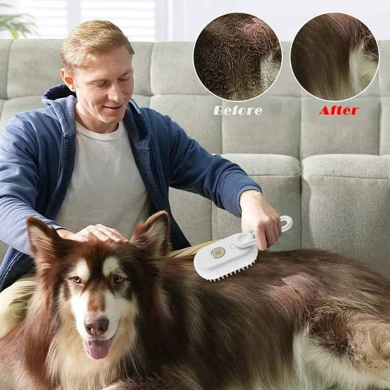 SteamPaw 3in1 Dampf-Fellbürste